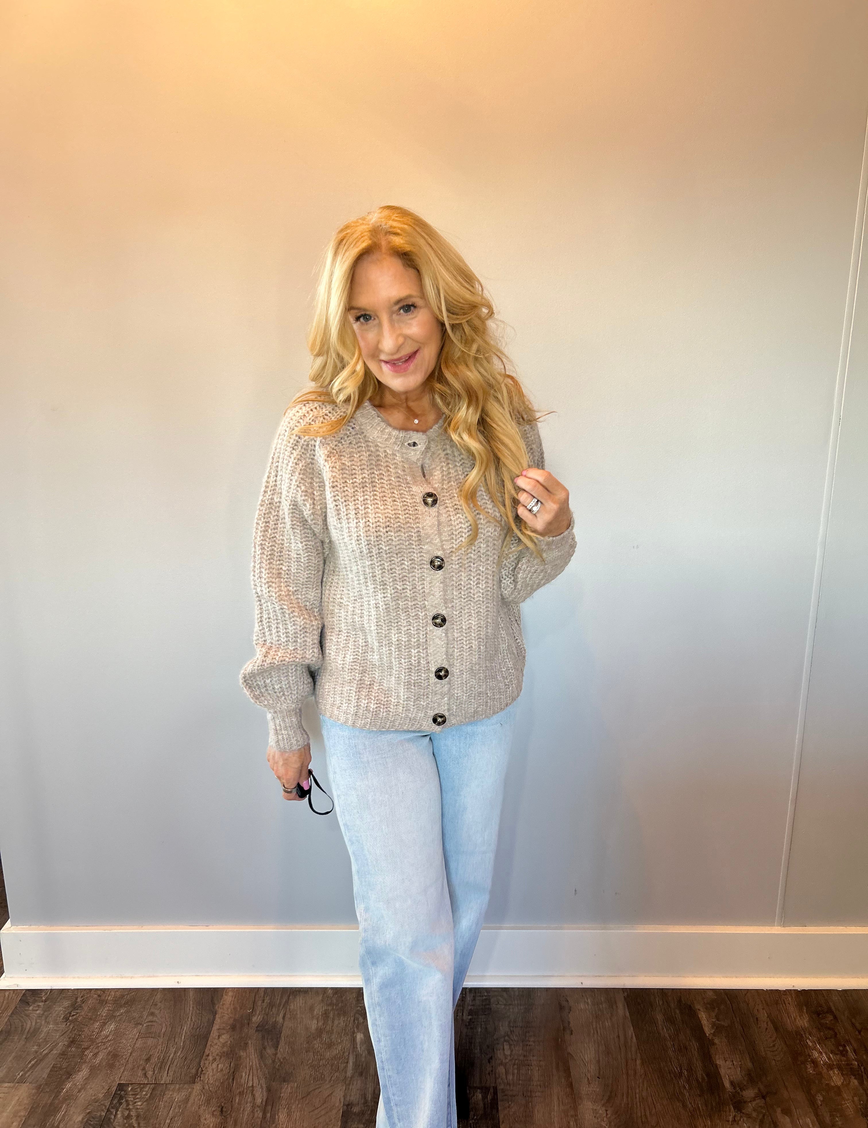 Cozy Cadence Cardigan in Taupe