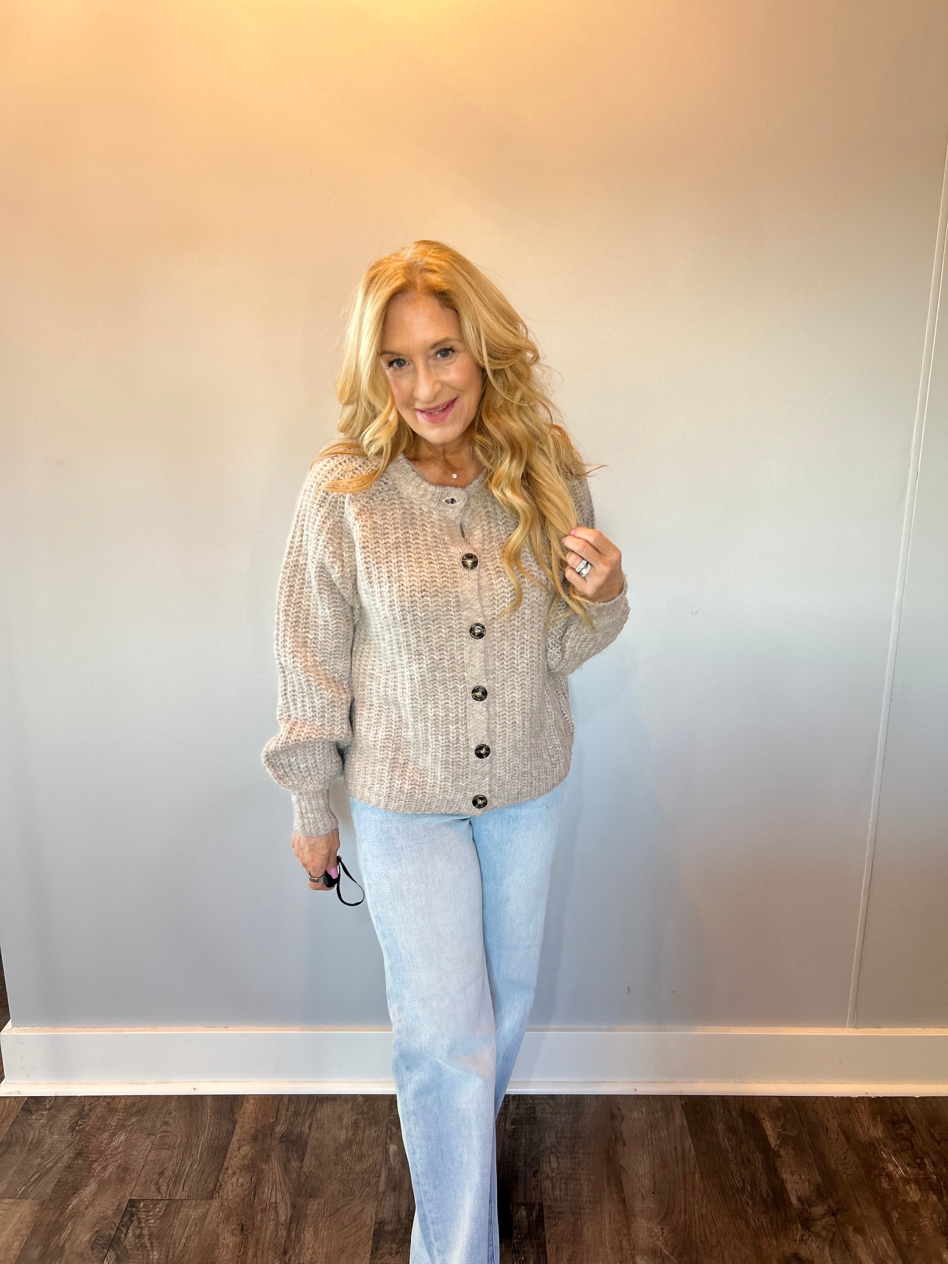 Cozy Cadence Cardigan in Taupe