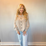 Cozy Cadence Cardigan in Taupe