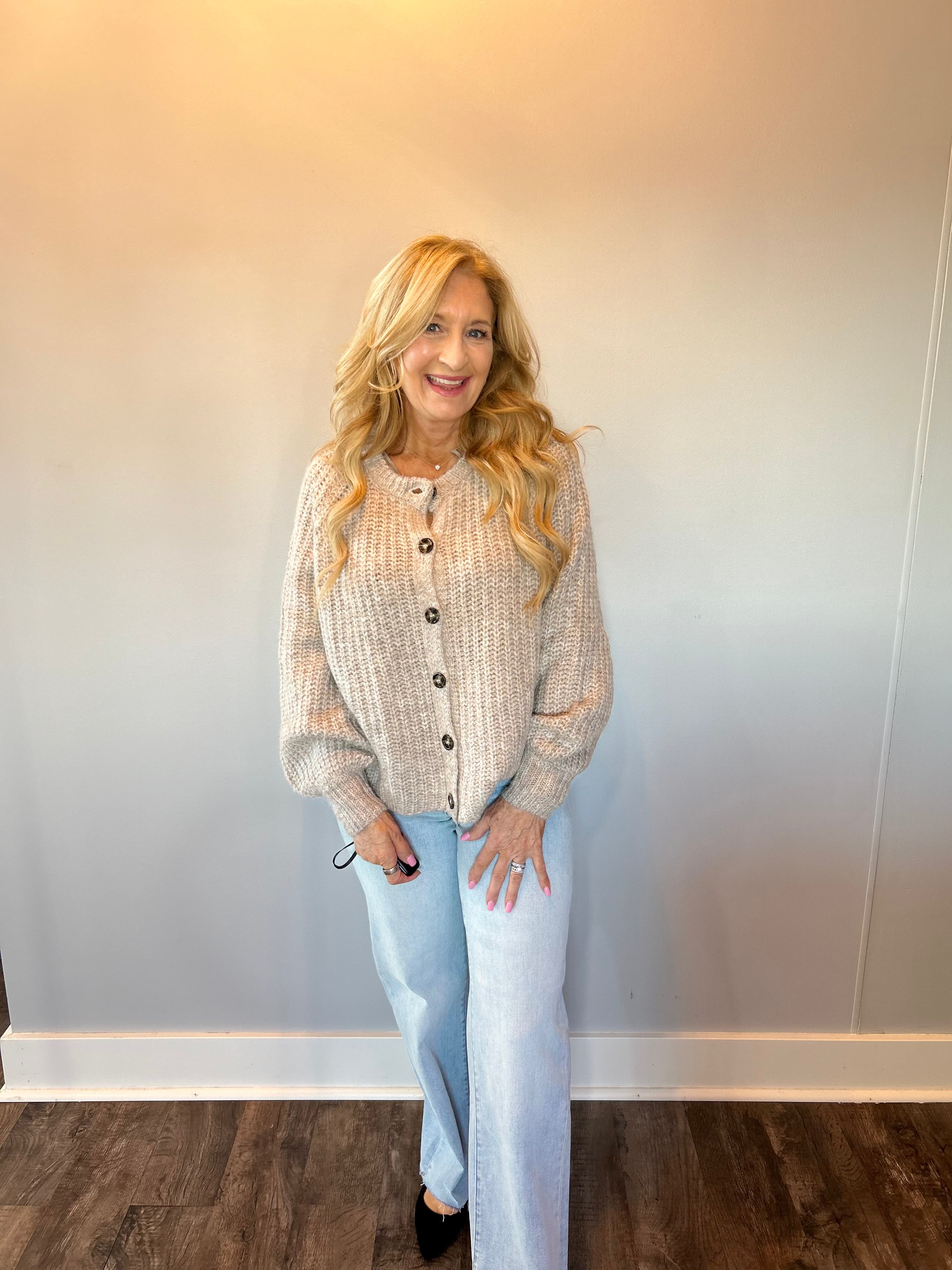Cozy Cadence Cardigan in Taupe