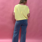 Cozy Chic Boxy Button-Up Cardigan in Lemon