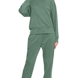 Cozy Chic Pullover & Jogger Set in Blue Grey