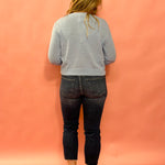 Cozy Classic Button-Up Sweater Knit Top in Sky Blue