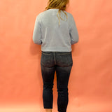 Cozy Classic Button-Up Sweater Knit Top in Sky Blue