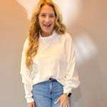 Cozy Core Waffle Knit Top in Ivory