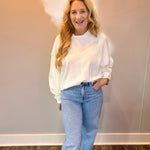 Cozy Core Waffle Knit Top in Ivory