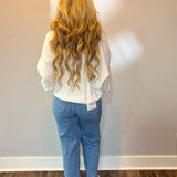 Cozy Core Waffle Knit Top in Ivory