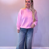 Cozy Layers Oversized Sweater in Pink