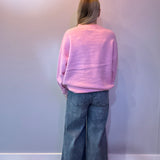 Cozy Layers Oversized Sweater in Pink