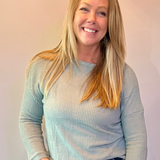 Cozy Luxe Waffle Knit Top in Green