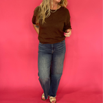 Cozy Season Knit Sweater in Brown
