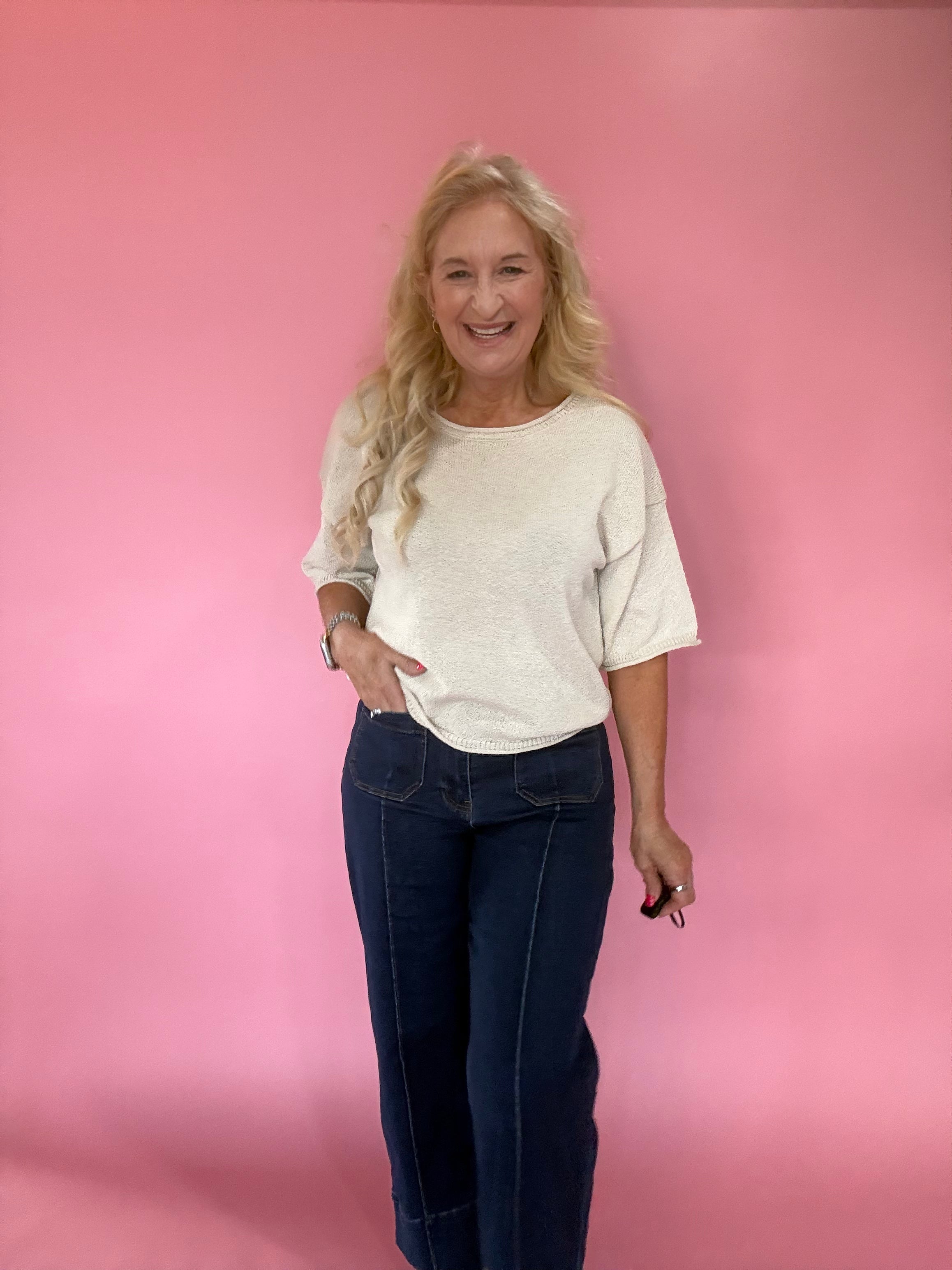 Cozy Season Knit Sweater in Cream