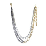 Detail of the clasp and chain finish on the antique gold plated Tova Cricket crystal necklace