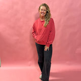 Crimson Chill Sweatshirt in Red - Shabby 2 Chic Boutiques