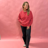 Crimson Chill Sweatshirt in Red - Shabby 2 Chic Boutiques