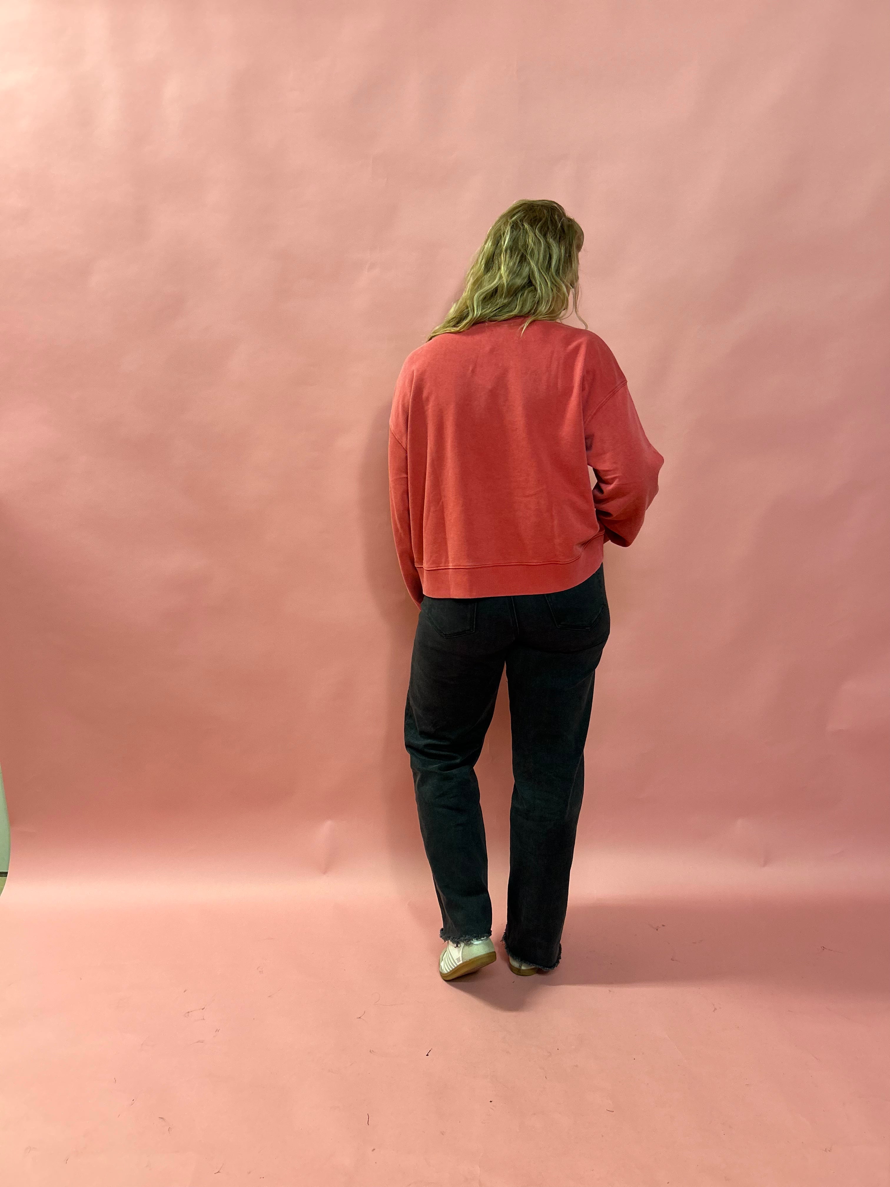 Crimson Chill Sweatshirt in Red - Shabby 2 Chic Boutiques