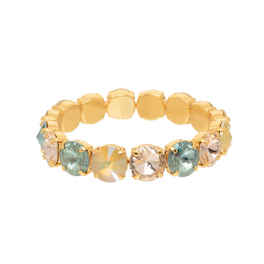 Croatia Stretch Bracelet in Aqua Champagne Mix