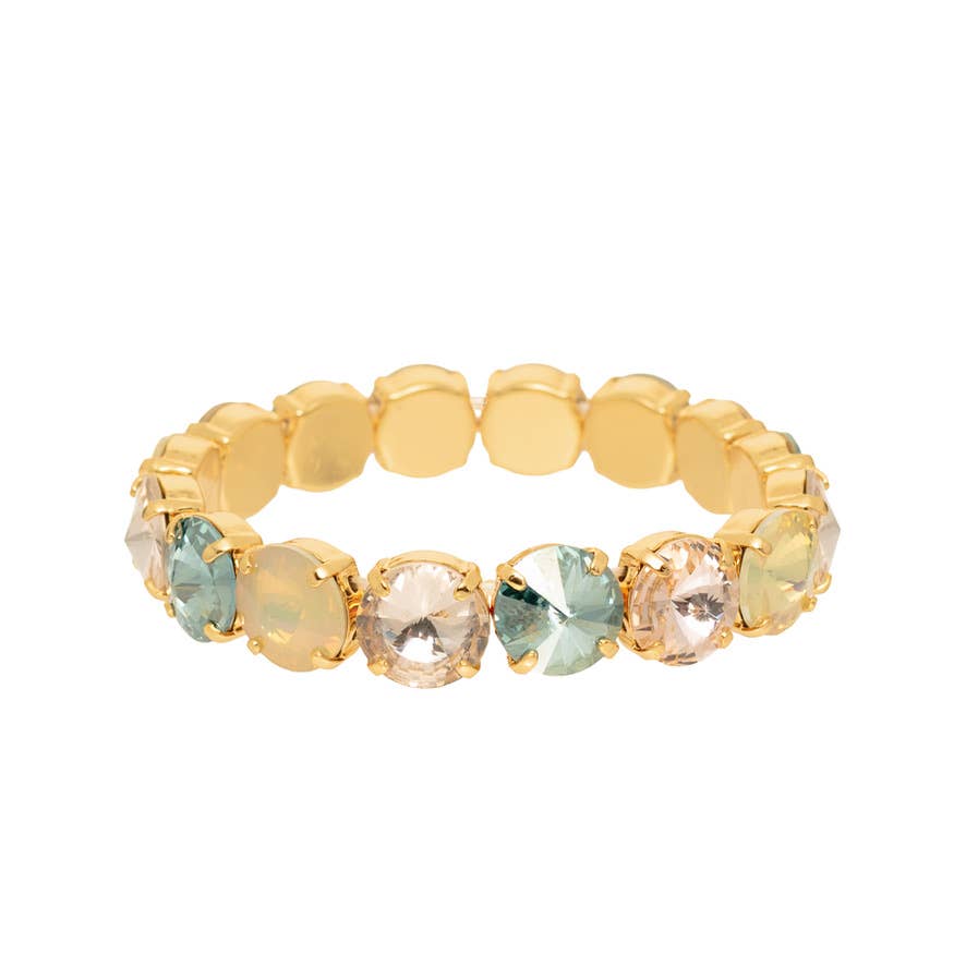 Croatia Stretch Bracelet in Mixes: Aqua Champagne