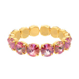 Croatia Stretch Bracelet in Solid Light Rose Glimmer Tova