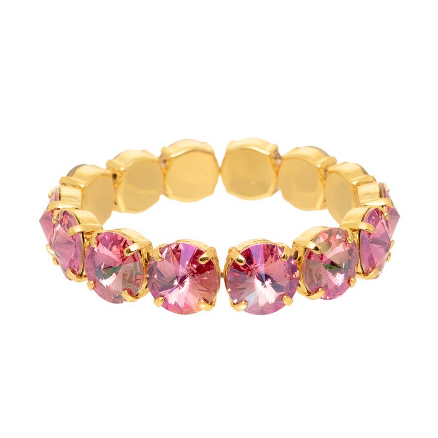 Croatia Stretch Bracelet in Solid Light Rose Glimmer Tova