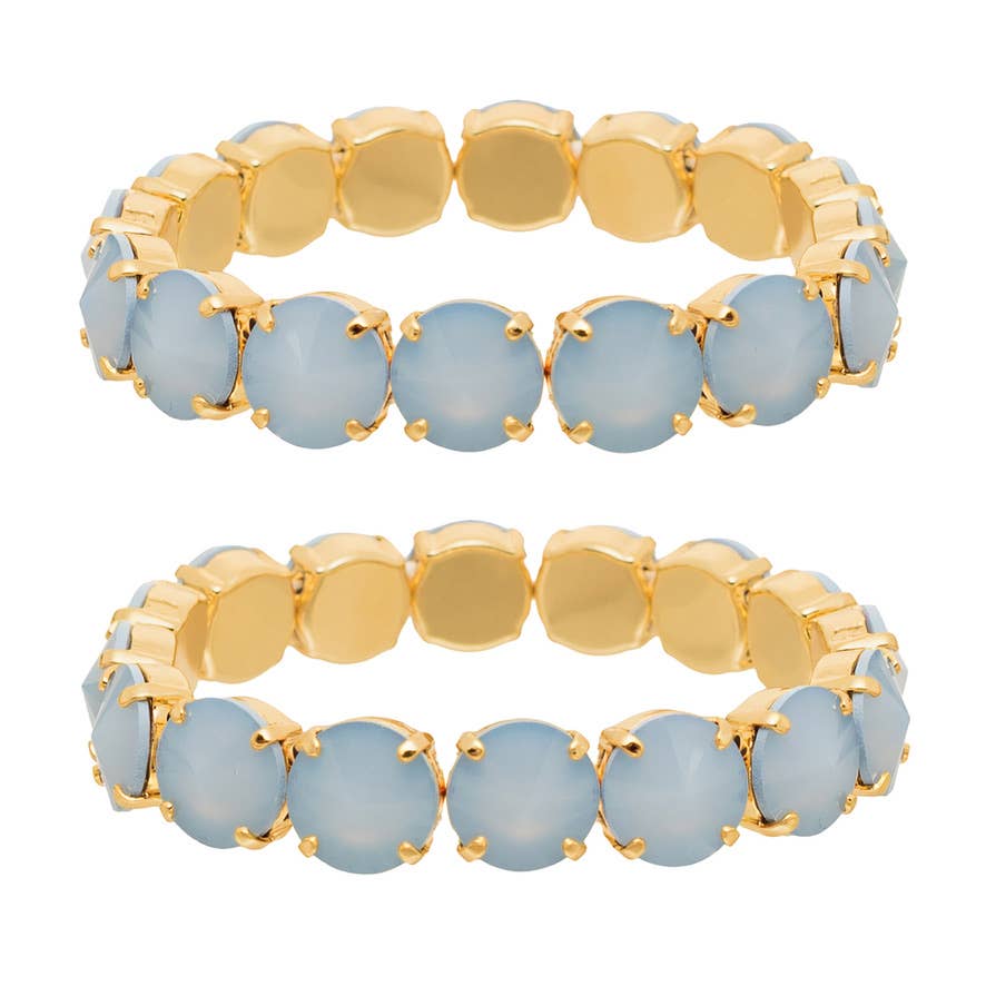 Croatia Stretch Bracelet in Ultra Opal Baby Blue (Tova)
