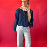 Daily Knit Denim Cardigan