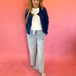 Daily Knit Denim Cardigan