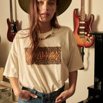 Def Leppard Leopard Print Oversized Graphic Tee