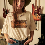 Def Leppard Leopard Print Oversized Graphic Tee