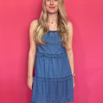 Denim Darling Ruffle Mini Dress - Shabby 2 Chic Boutiques