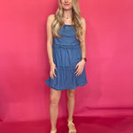 Denim Darling Ruffle Mini Dress - Shabby 2 Chic Boutiques