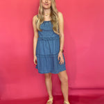 Denim Darling Ruffle Mini Dress - Shabby 2 Chic Boutiques