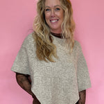 Diamond Cable Knit Poncho Sweater