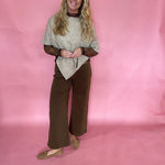Diamond Cable Knit Poncho Sweater