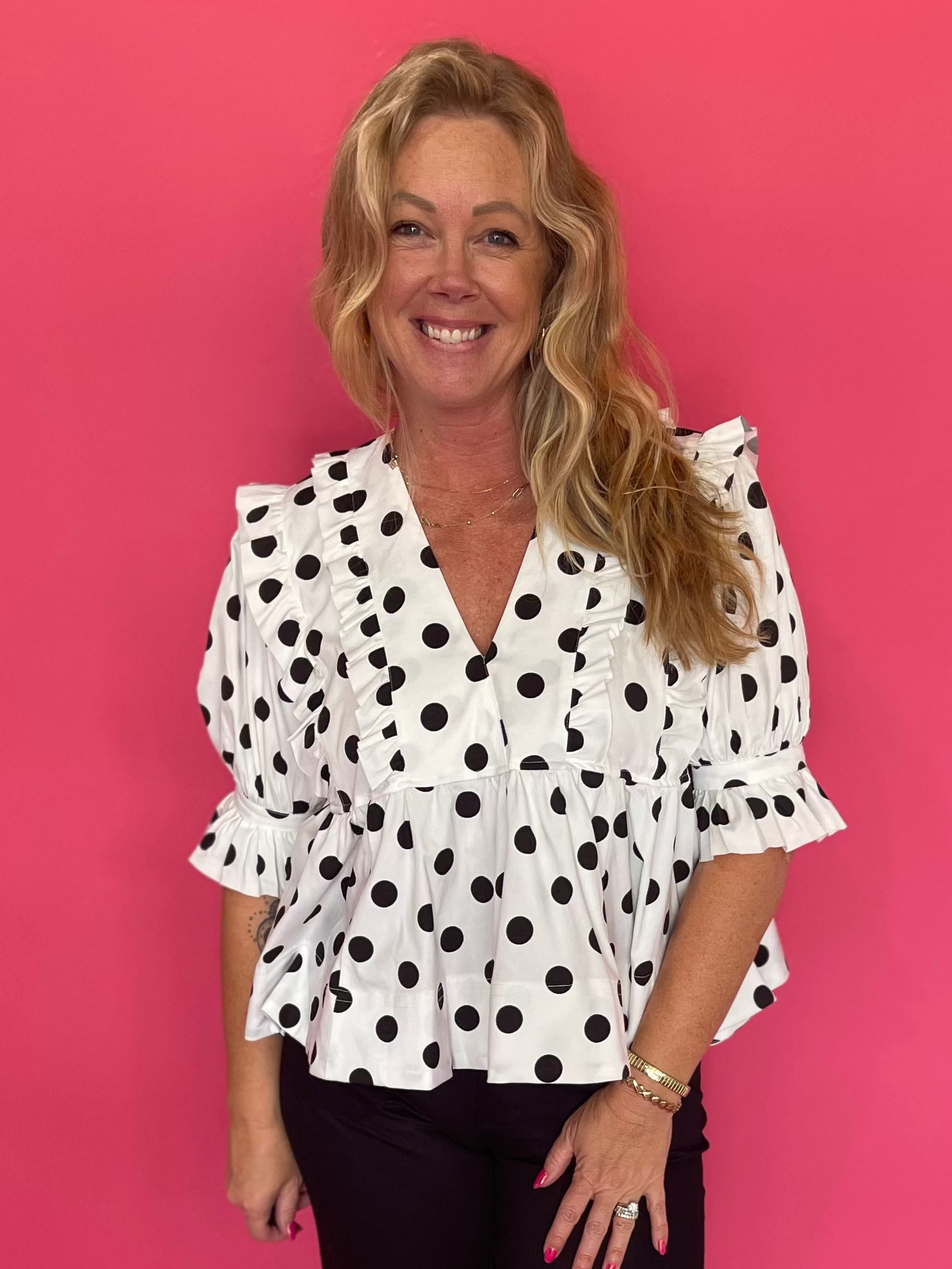 Dot's Got It Going On Babydoll Top