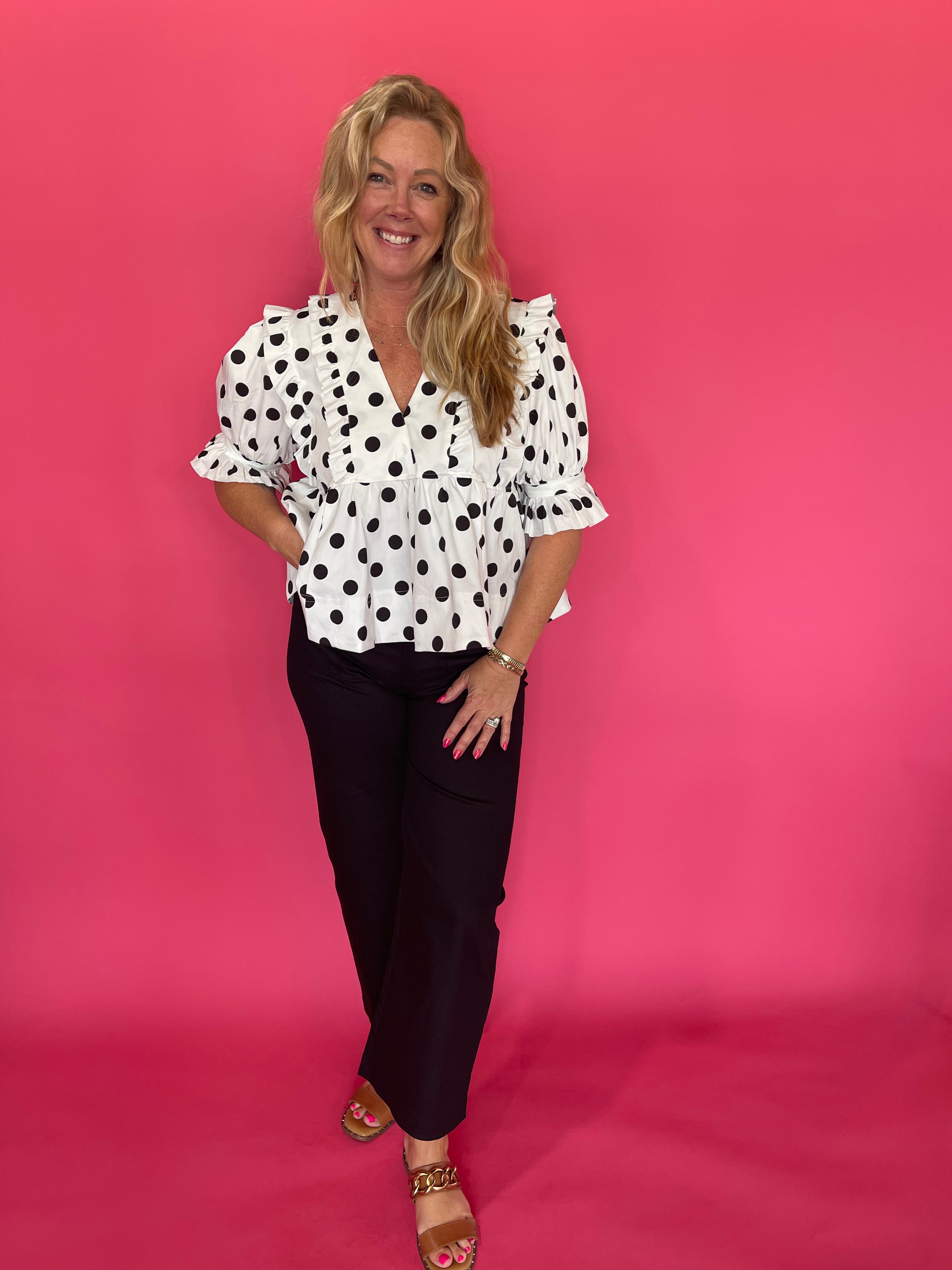 Dot's Got It Going On Babydoll Top