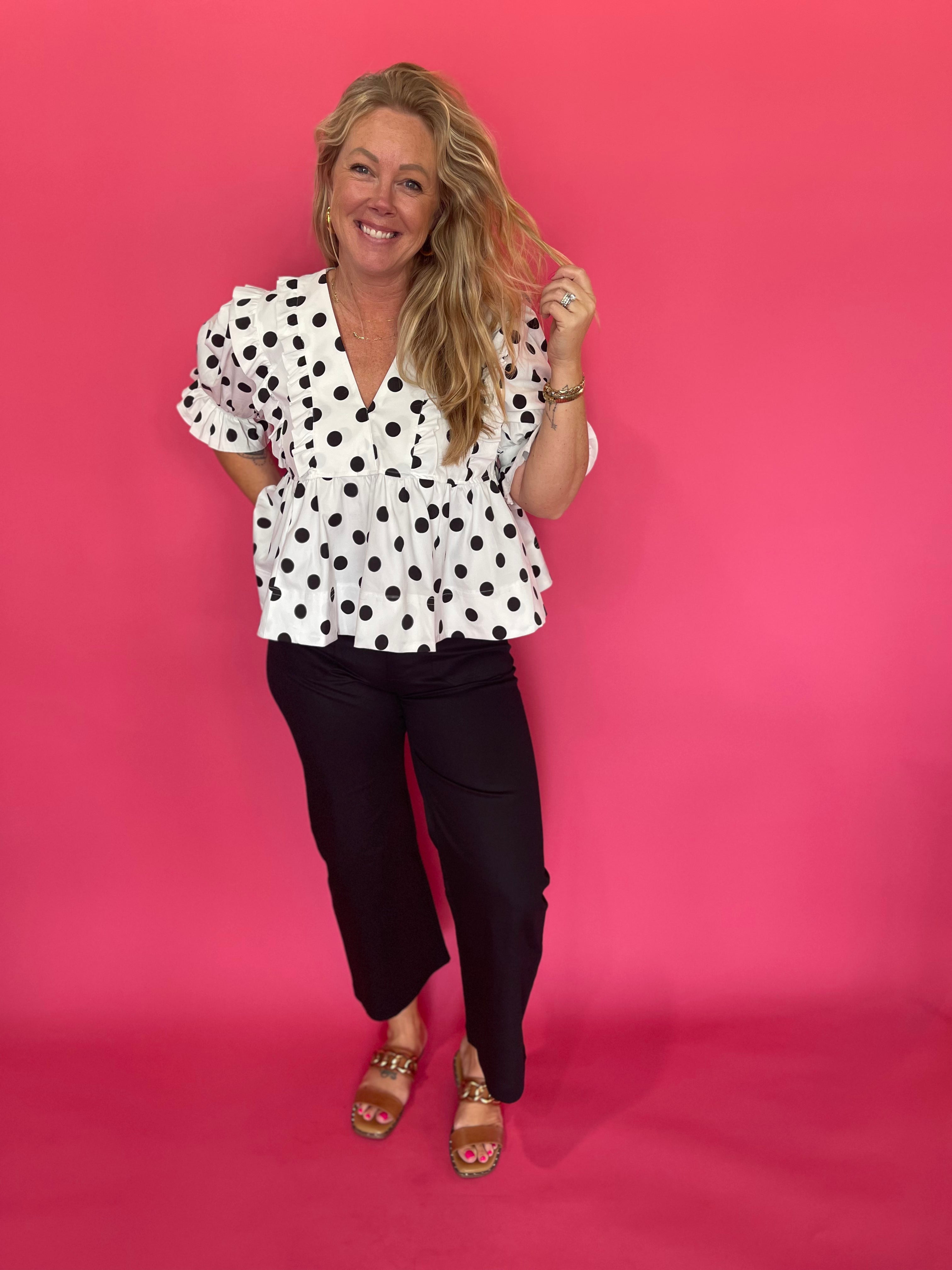 Dot's Got It Going On Babydoll Top