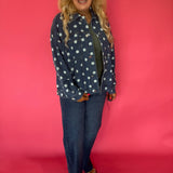 Dot's a Keeper Denim Jacket in Dark Denim
