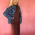 Dot's a Keeper Denim Jacket in Dark Denim
