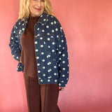 Dot's a Keeper Denim Jacket in Dark Denim
