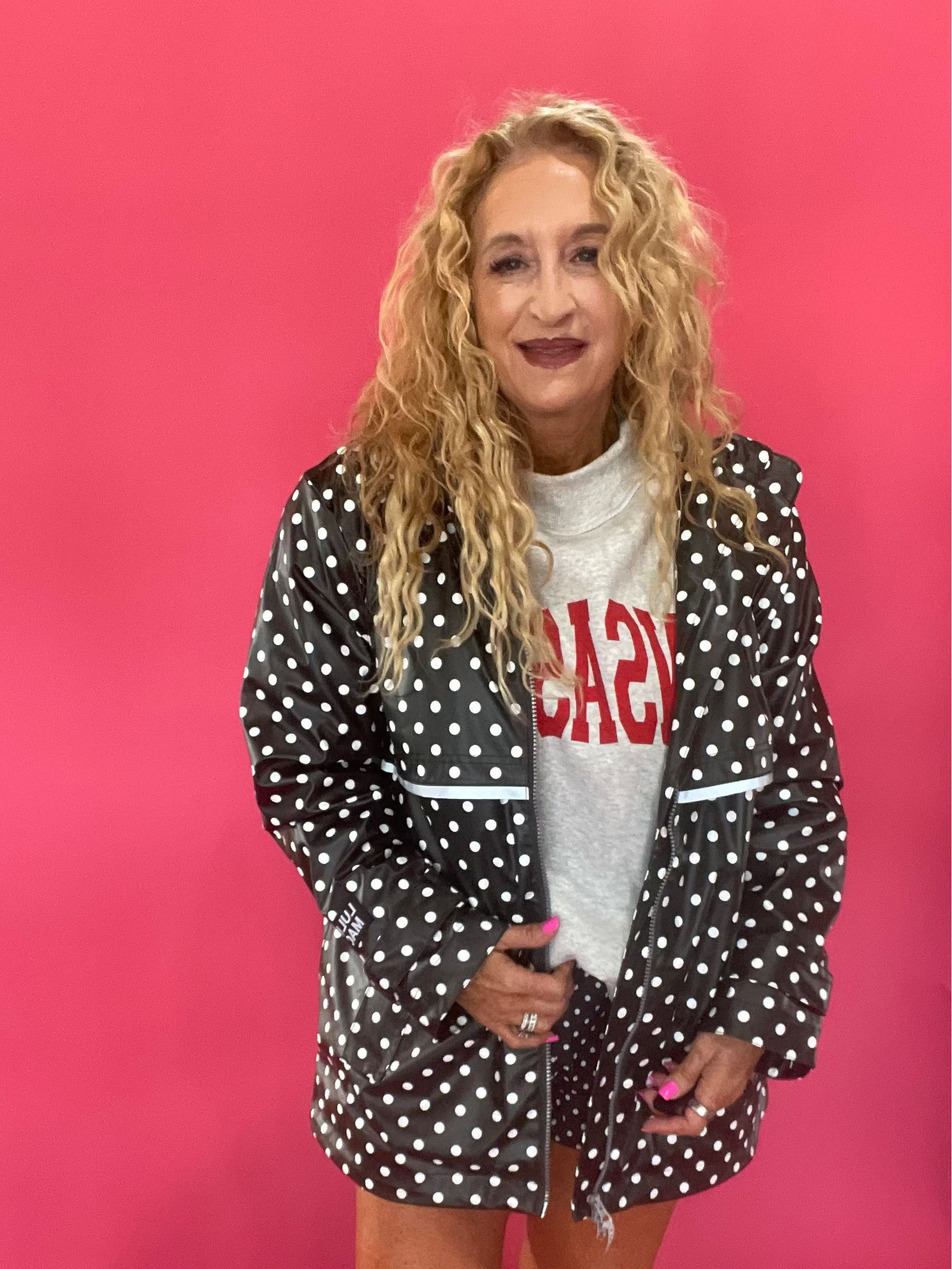 Dot's the Forecast Rain Jacket in Black