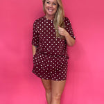 Dot's the One Knit Top & Shorts Set