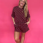 Dot's the One Knit Top & Shorts Set