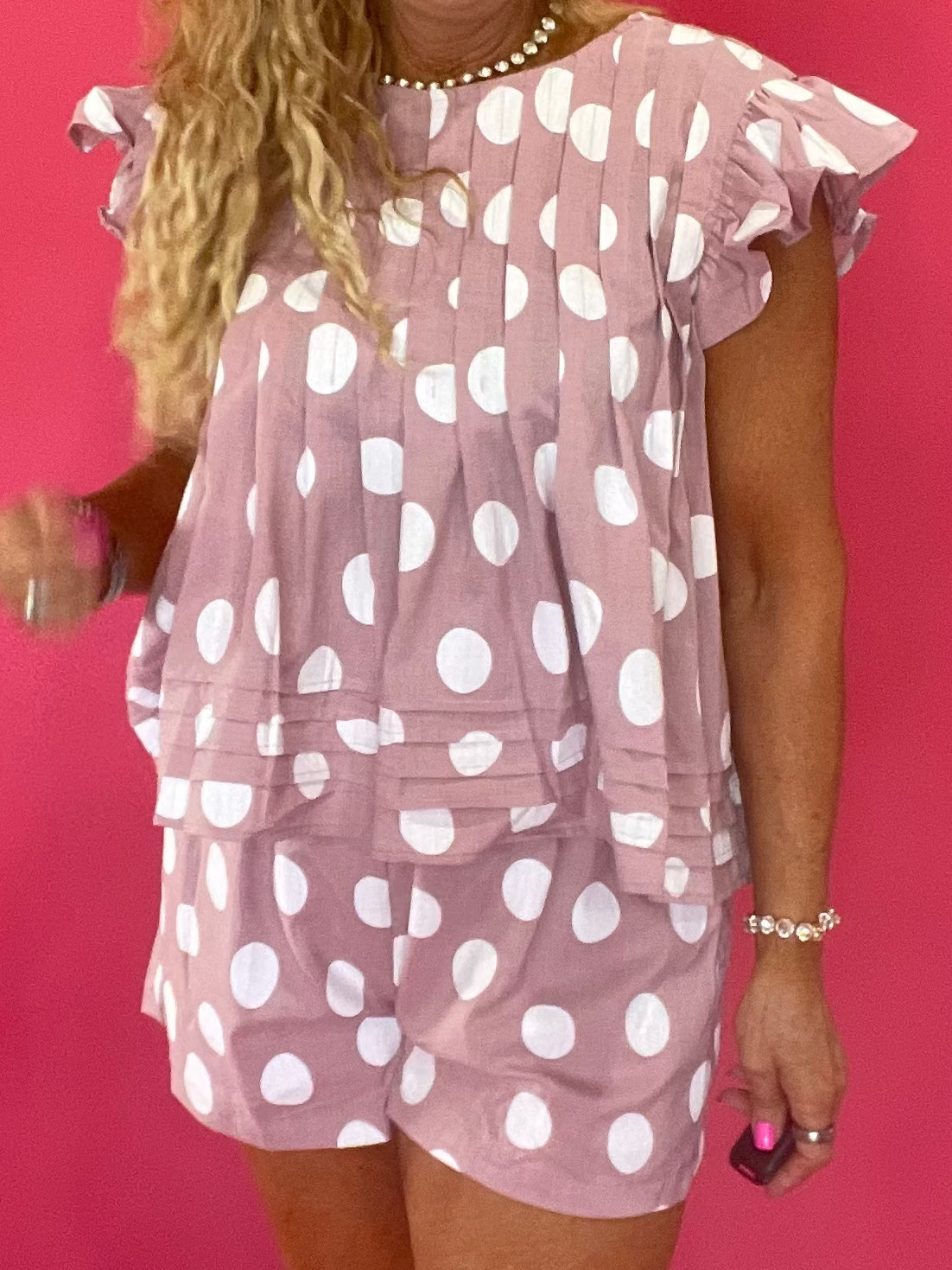 Dot the Line Ruffle Set