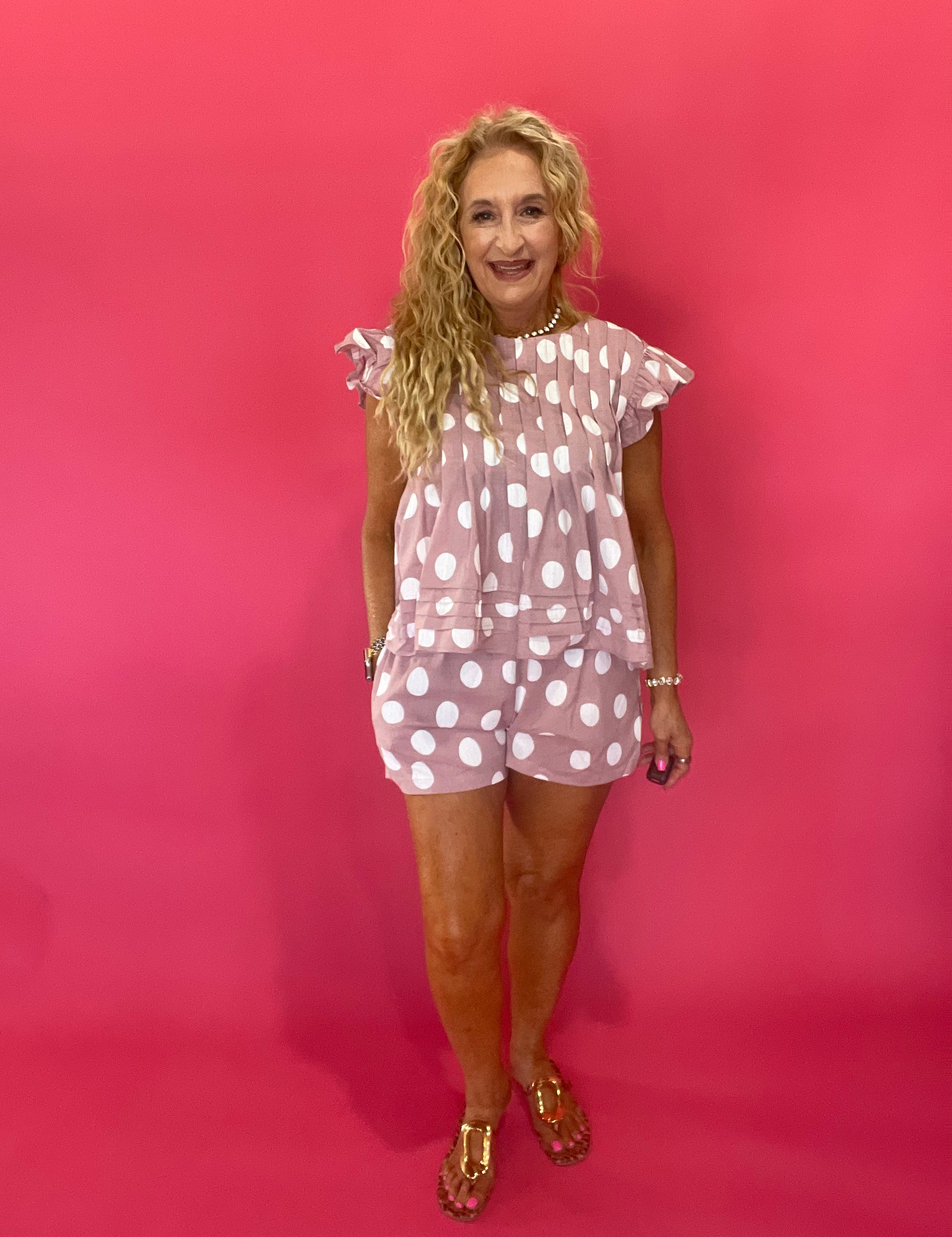 Dot the Line Ruffle Set