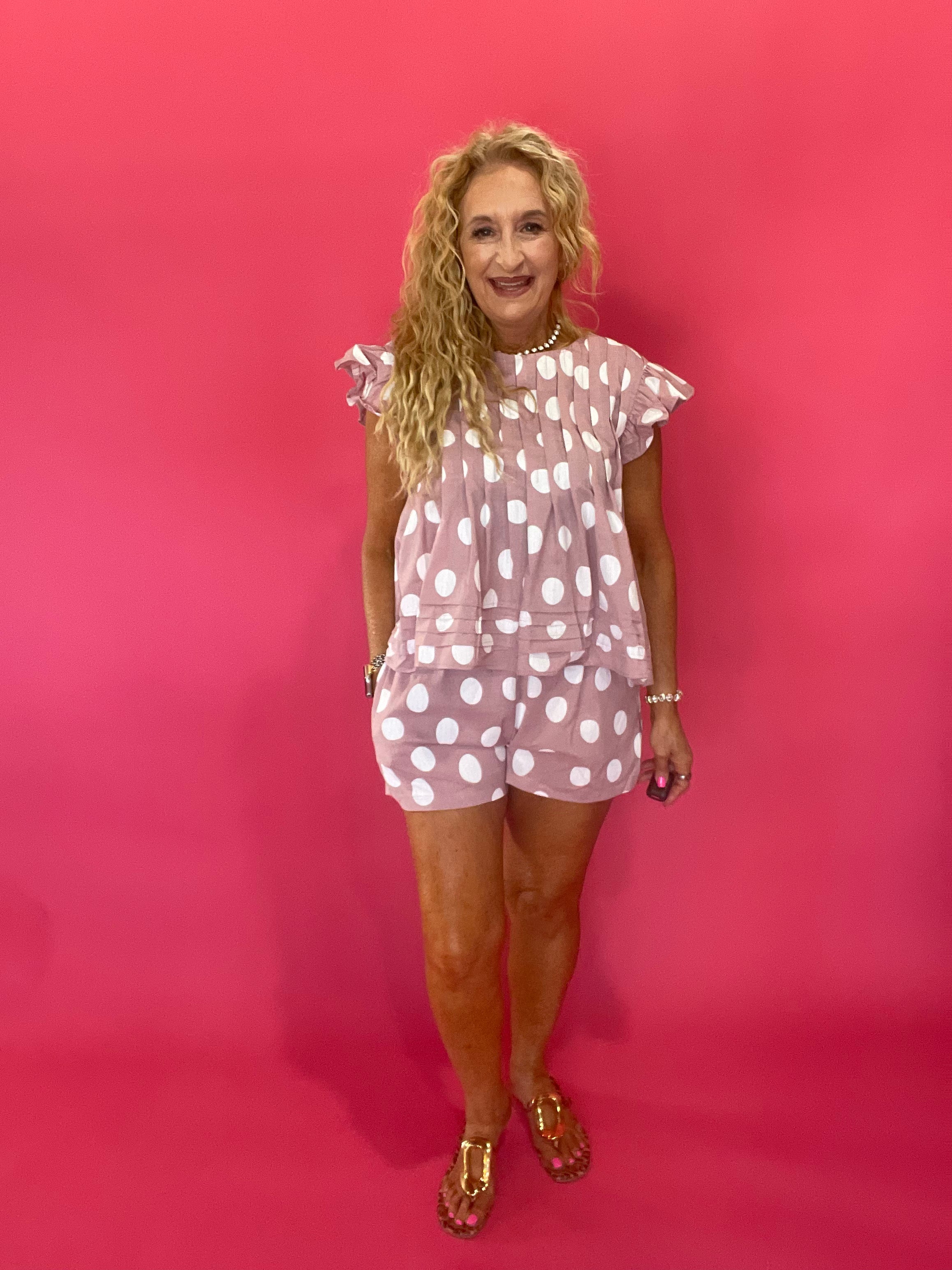 Dot the Line Ruffle Set