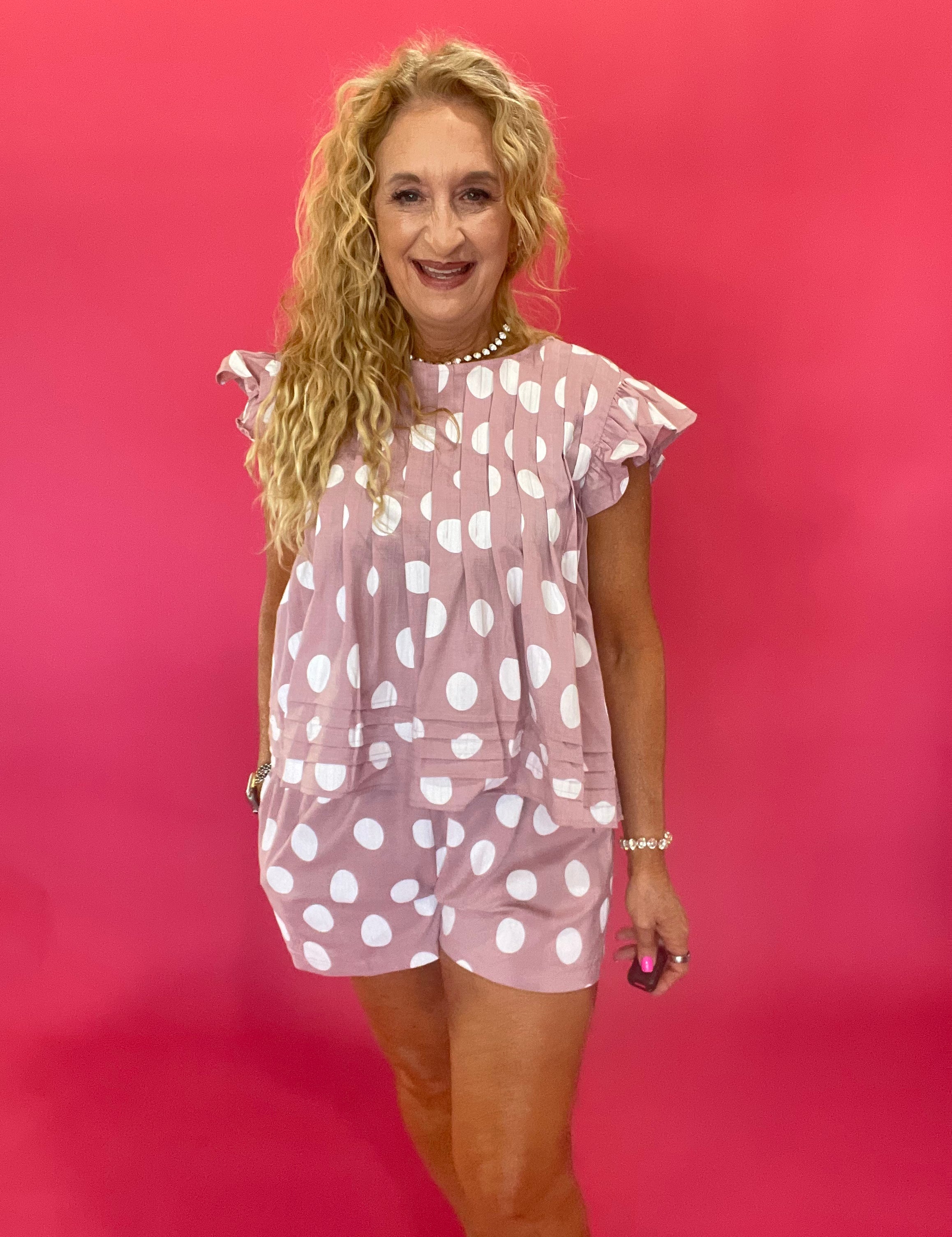 Dot the Line Ruffle Set