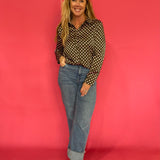 Dot the Line Satin Shirt