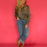 Dot the Line Satin Shirt