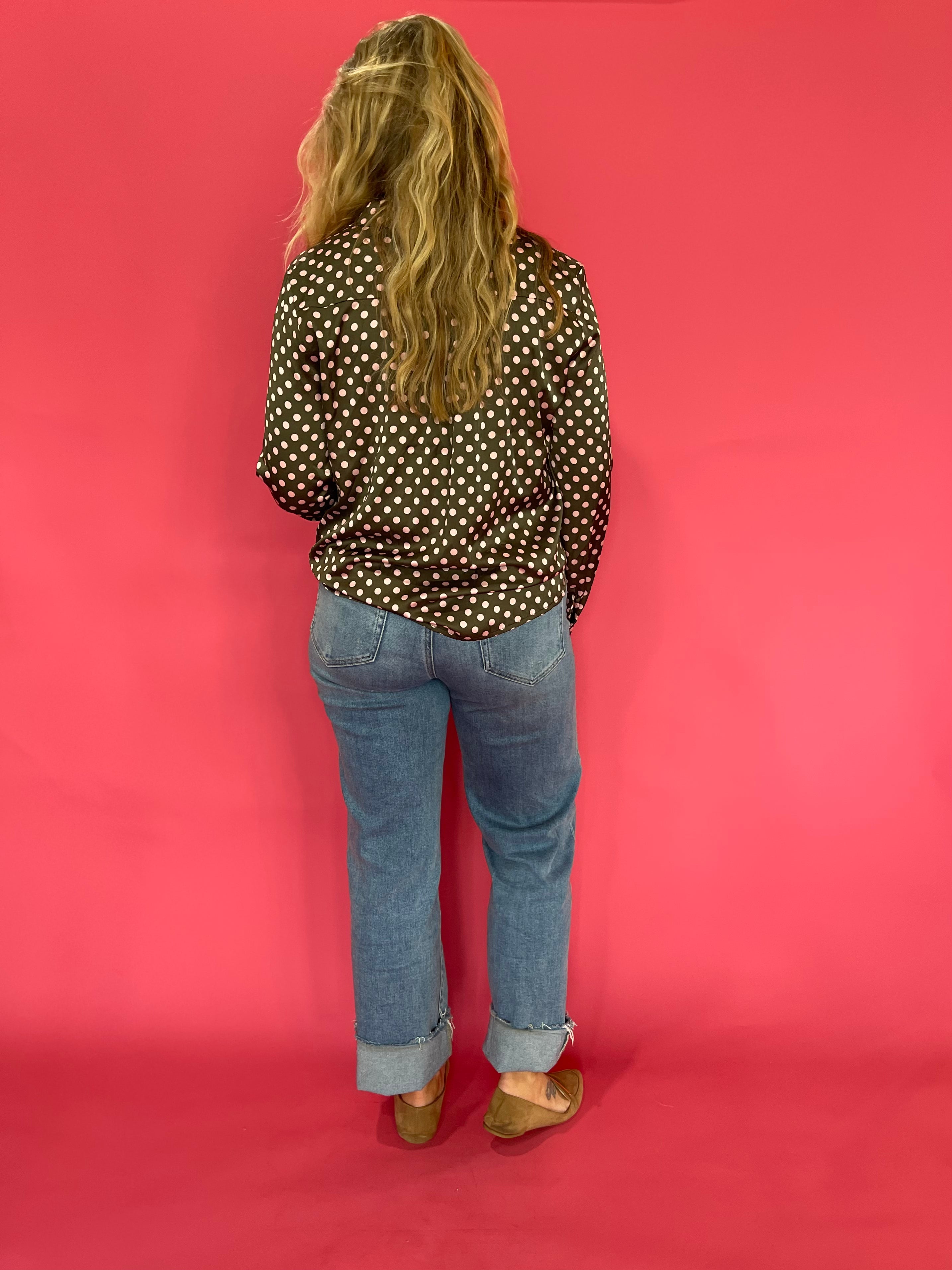 Dot the Line Satin Shirt